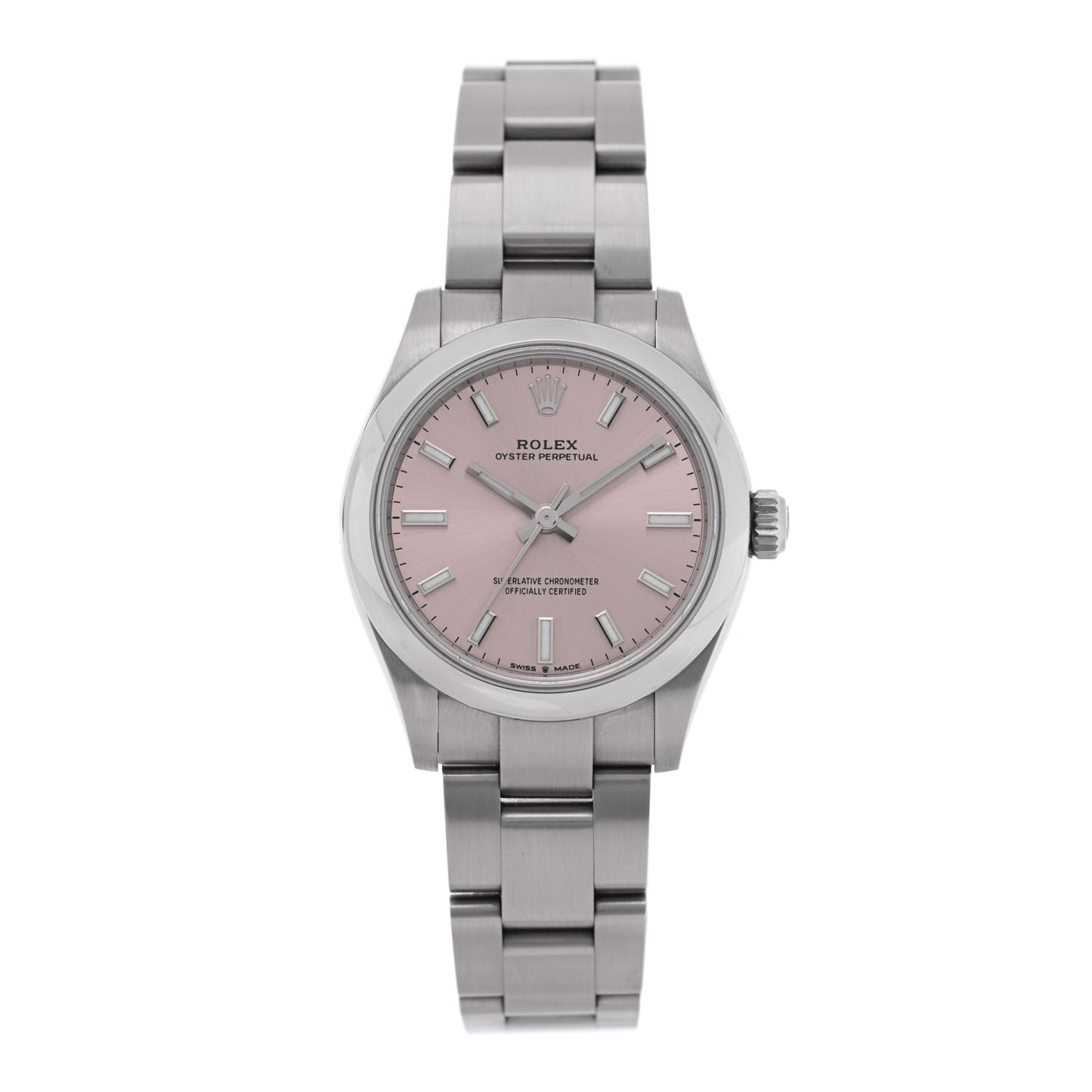 Stainless Steel 31mm Oyster Perpetual Watch Pink 277200