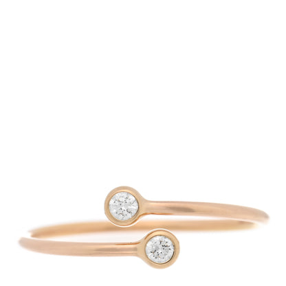 Tiffany 18K Rose Gold Diamond Elsa Peretti Hoop Ring 57 8 1 of 5