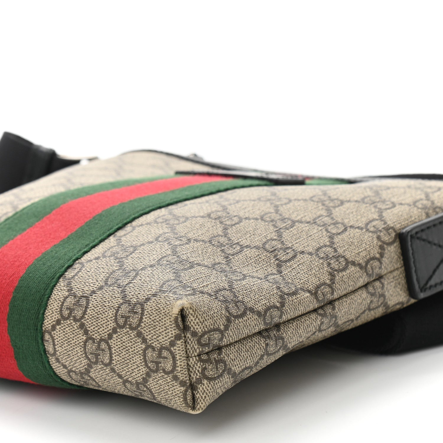 Gucci GG Supreme Monogram Web Messenger Bag Black 9 of 9