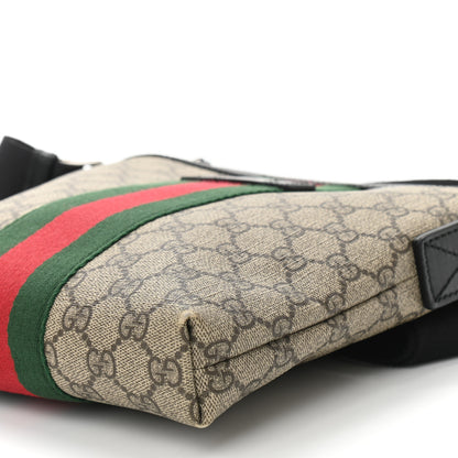 Gucci GG Supreme Monogram Web Messenger Bag Black 9 of 9