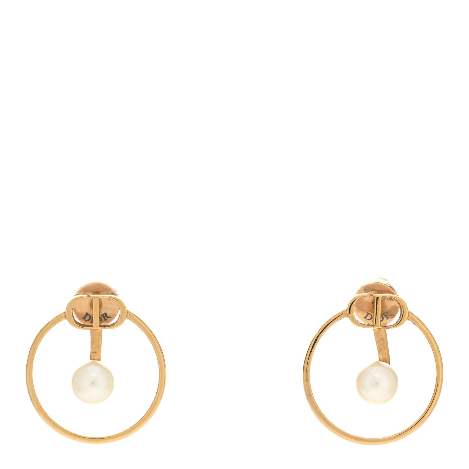Christian Dior Pearl 30 Montaigne Earrings Gold 1 of 5