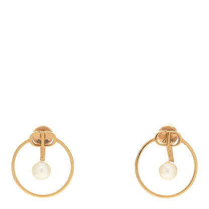 Christian Dior Pearl 30 Montaigne Earrings Gold 1 of 5