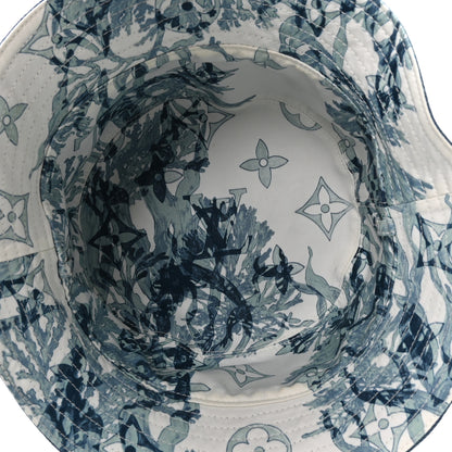 Louis Vuitton Cotton LV Play Monogram Aquagarden Reversible Bucket Hat Blue 13 of 14
