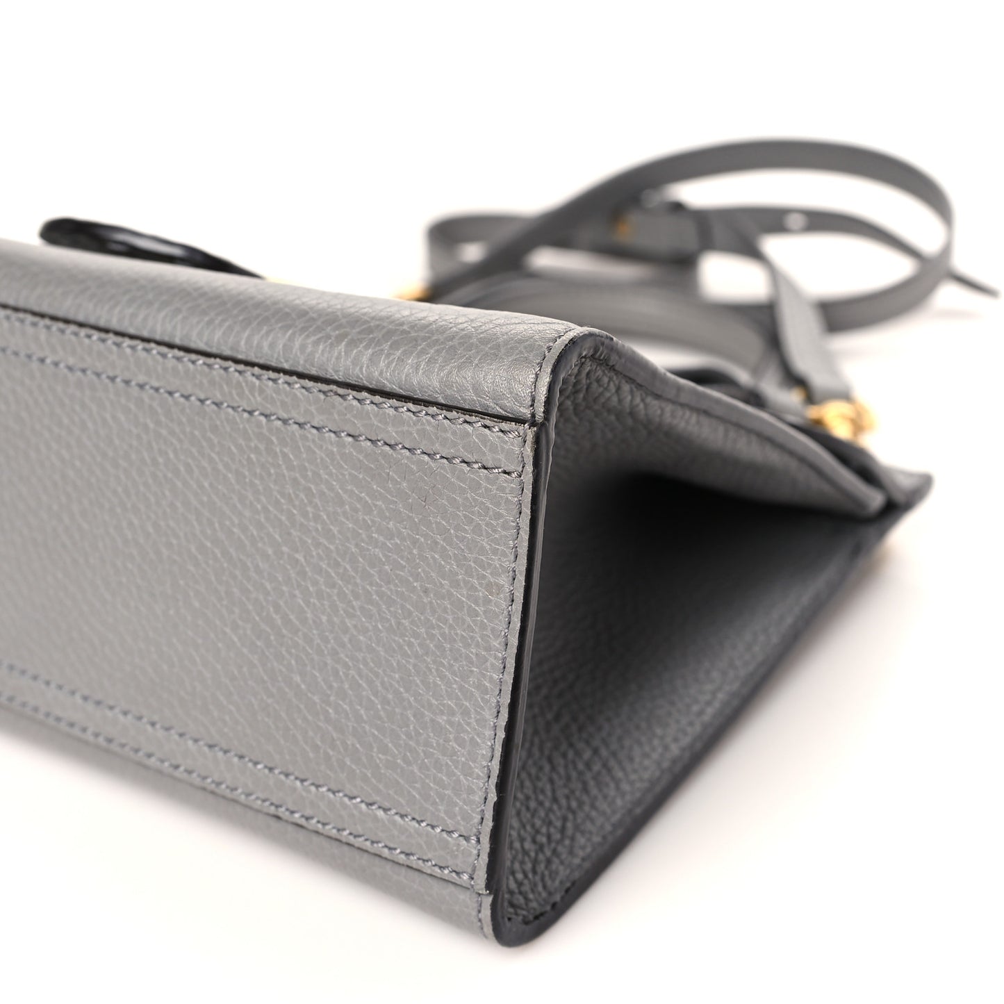 Cellarius Calfskin Mini GG Marmont Top Handle Bag Deep Grey