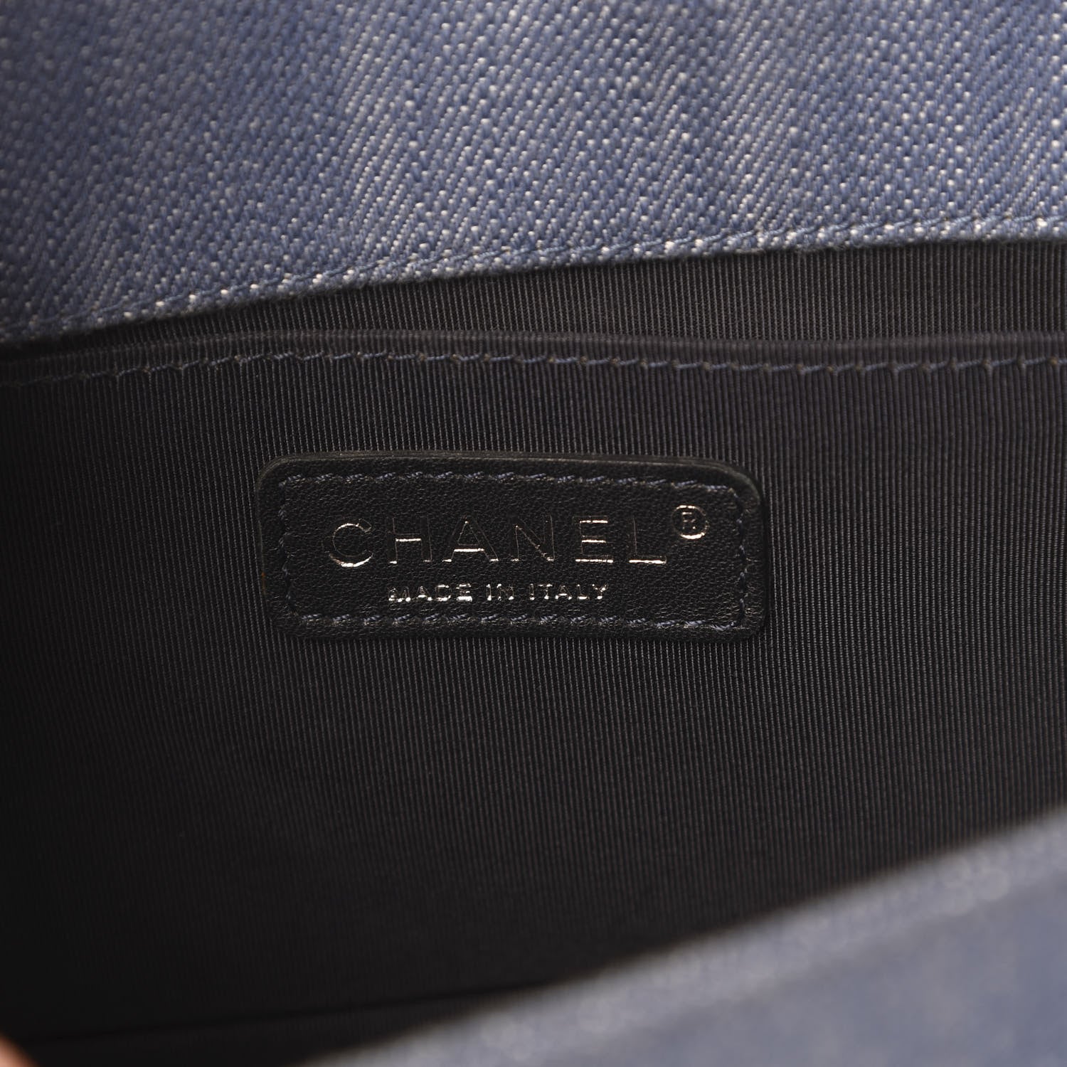 Chanel Denim Chevron Quilted Medium Boy Flap Blue 5 of 9