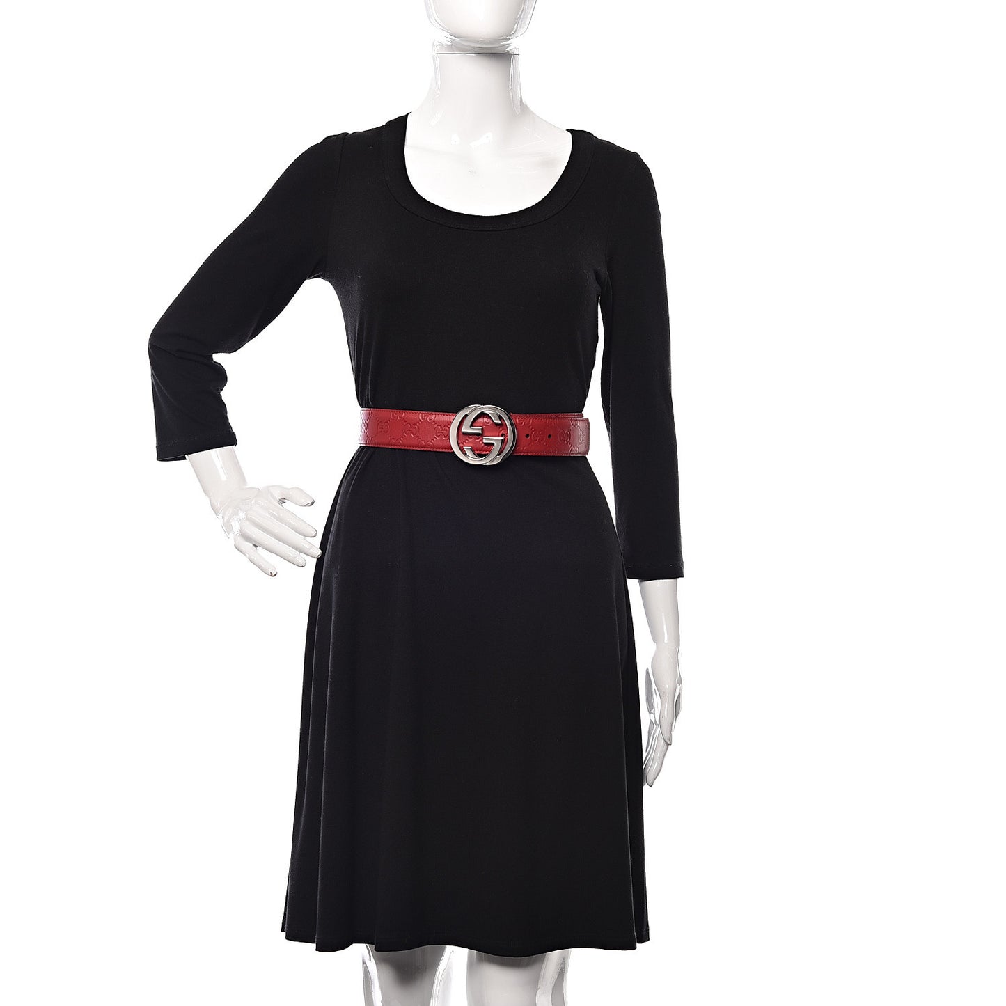 Guccissima Signature Interlocking G 40mm Belt 95 38 Hibiscus Red