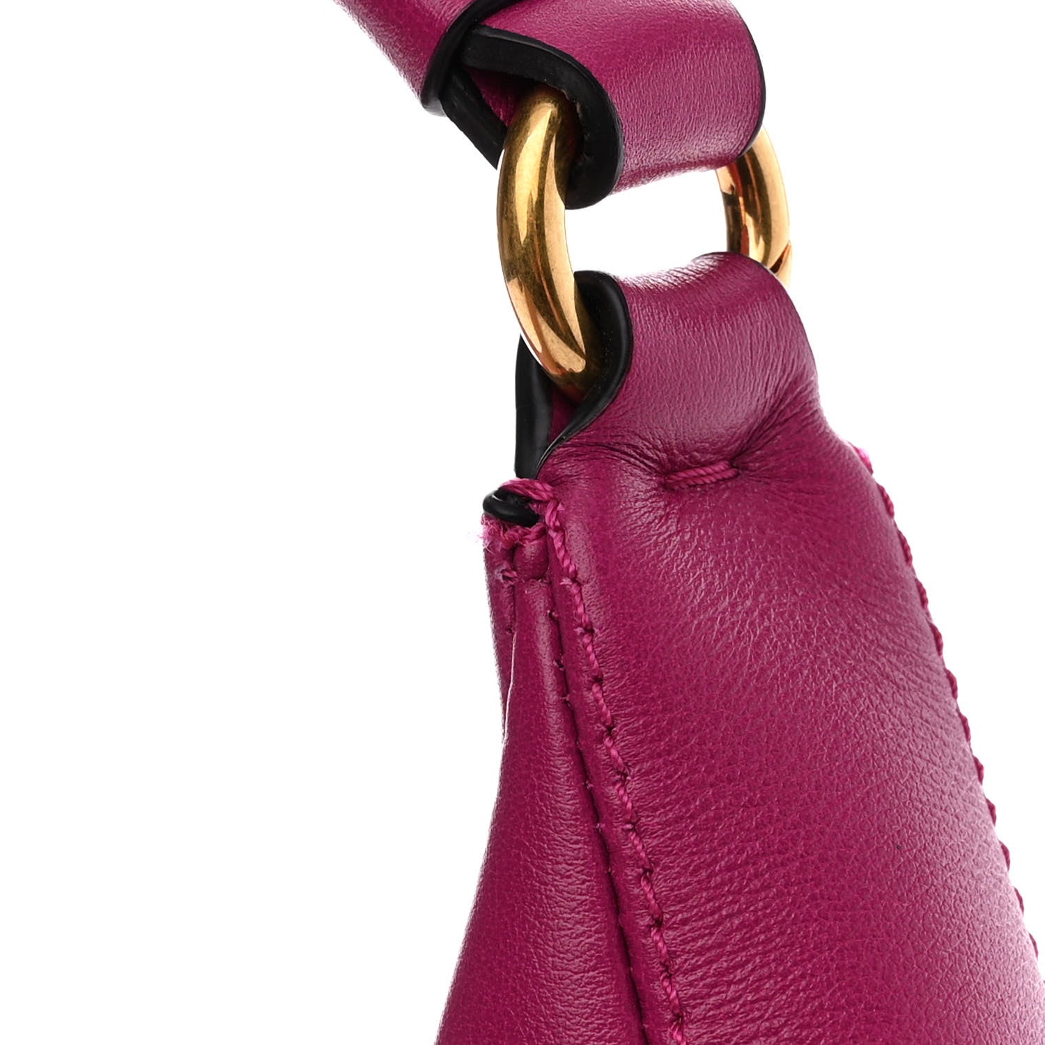Valentino Garavani Calfskin Stud Sign Zip Hobo Rose Violet 10 of 10