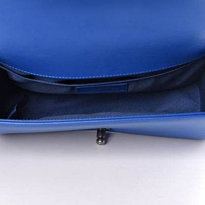 Chanel Calfskin Chevron Quilted Medium Boy Flap Bright Blue 5 of 10