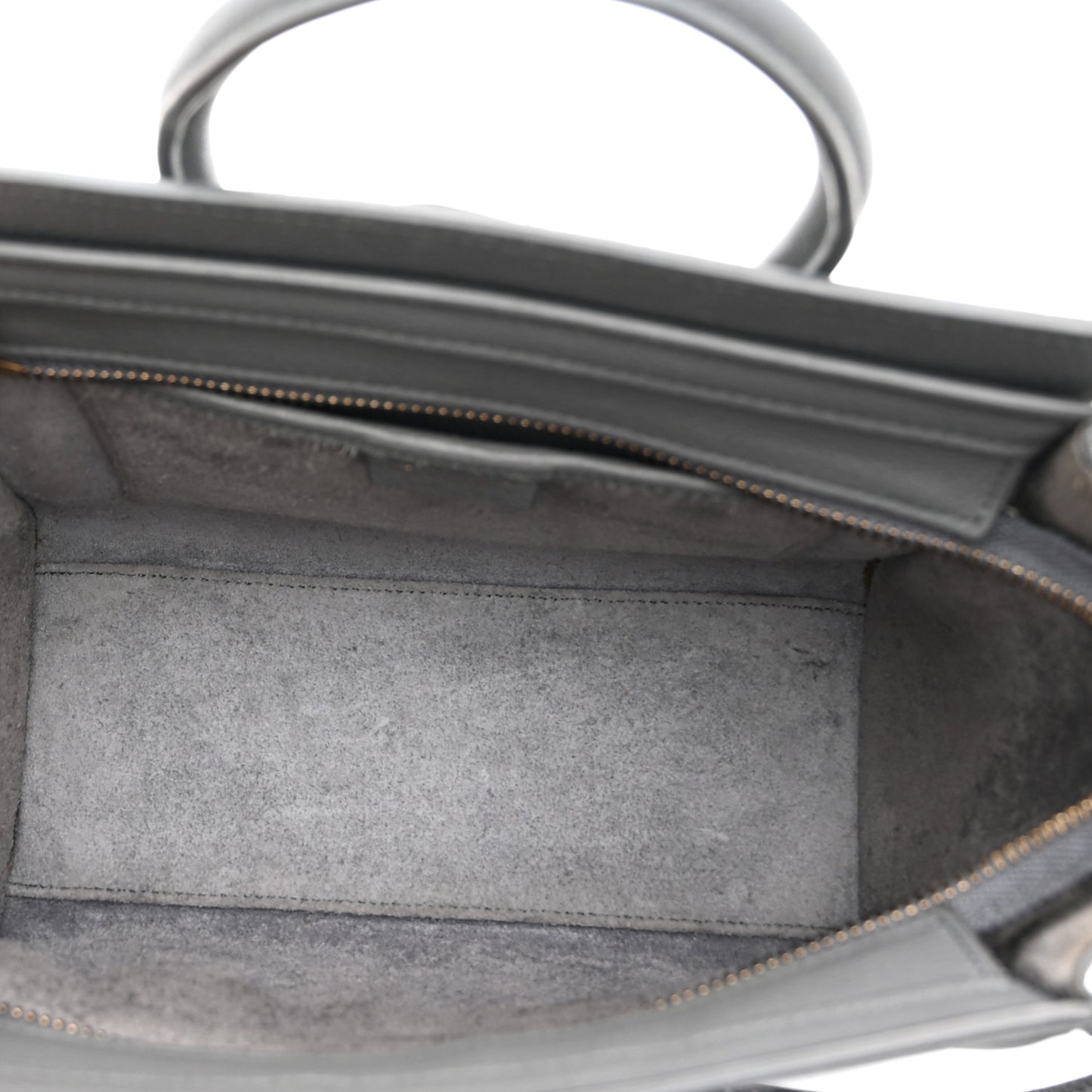 Drummed Calfskin Nano Luggage Kohl