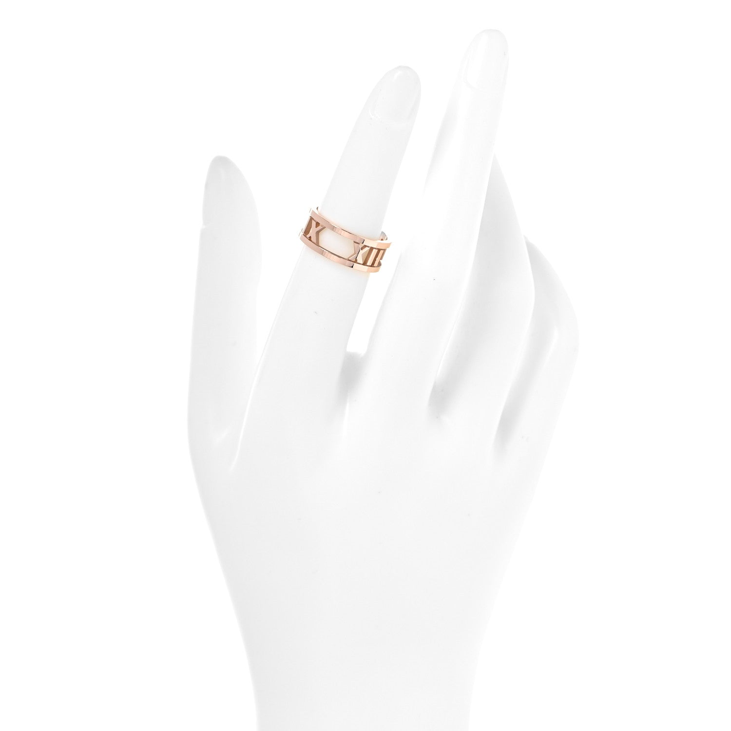Tiffany 18K Rose Gold Atlas Open Ring 50 5.5 2 of 4