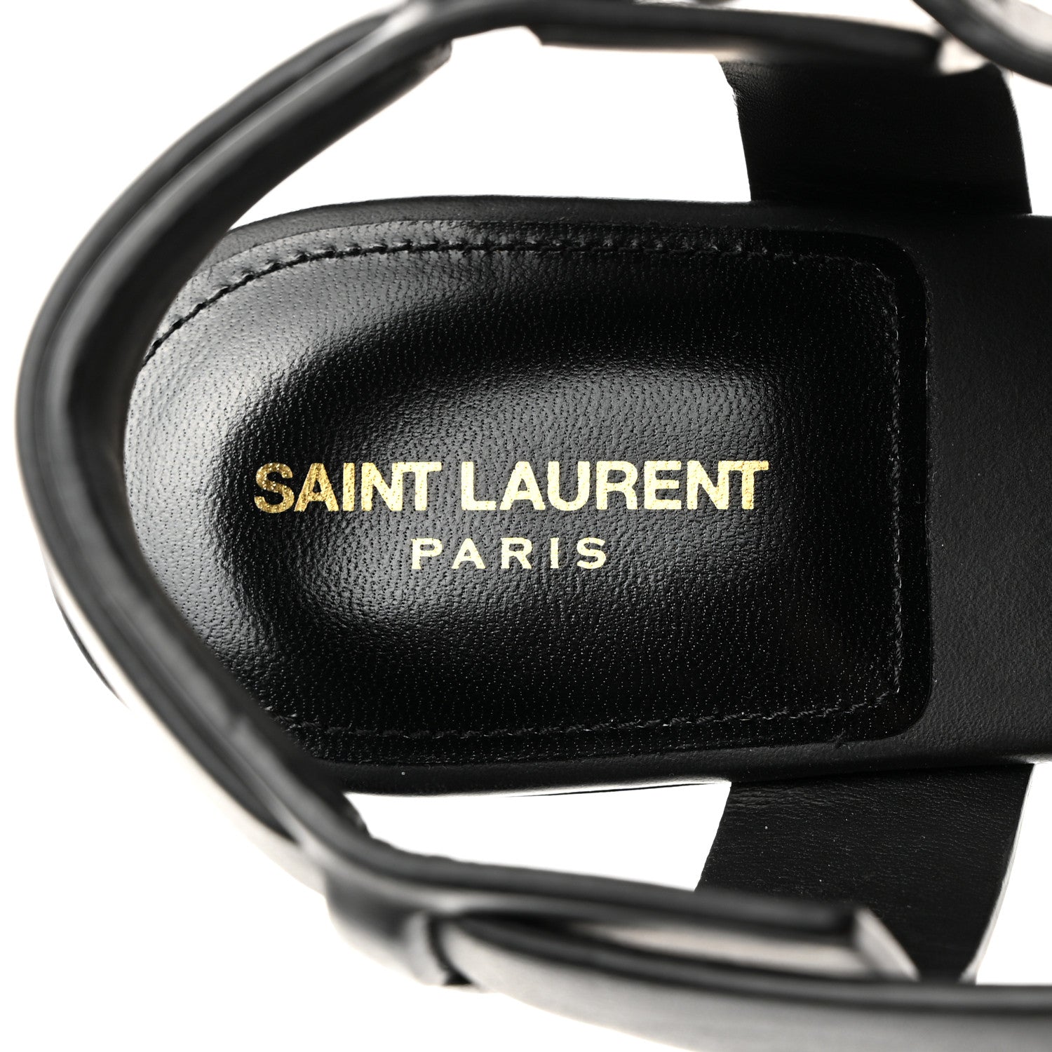 Saint Laurent SAINT LAURENT Calfskin Gladiator Sandals 39 Black 6 of 9