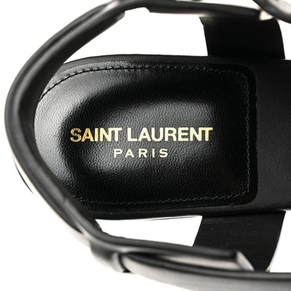 Saint Laurent SAINT LAURENT Calfskin Gladiator Sandals 39 Black 6 of 9