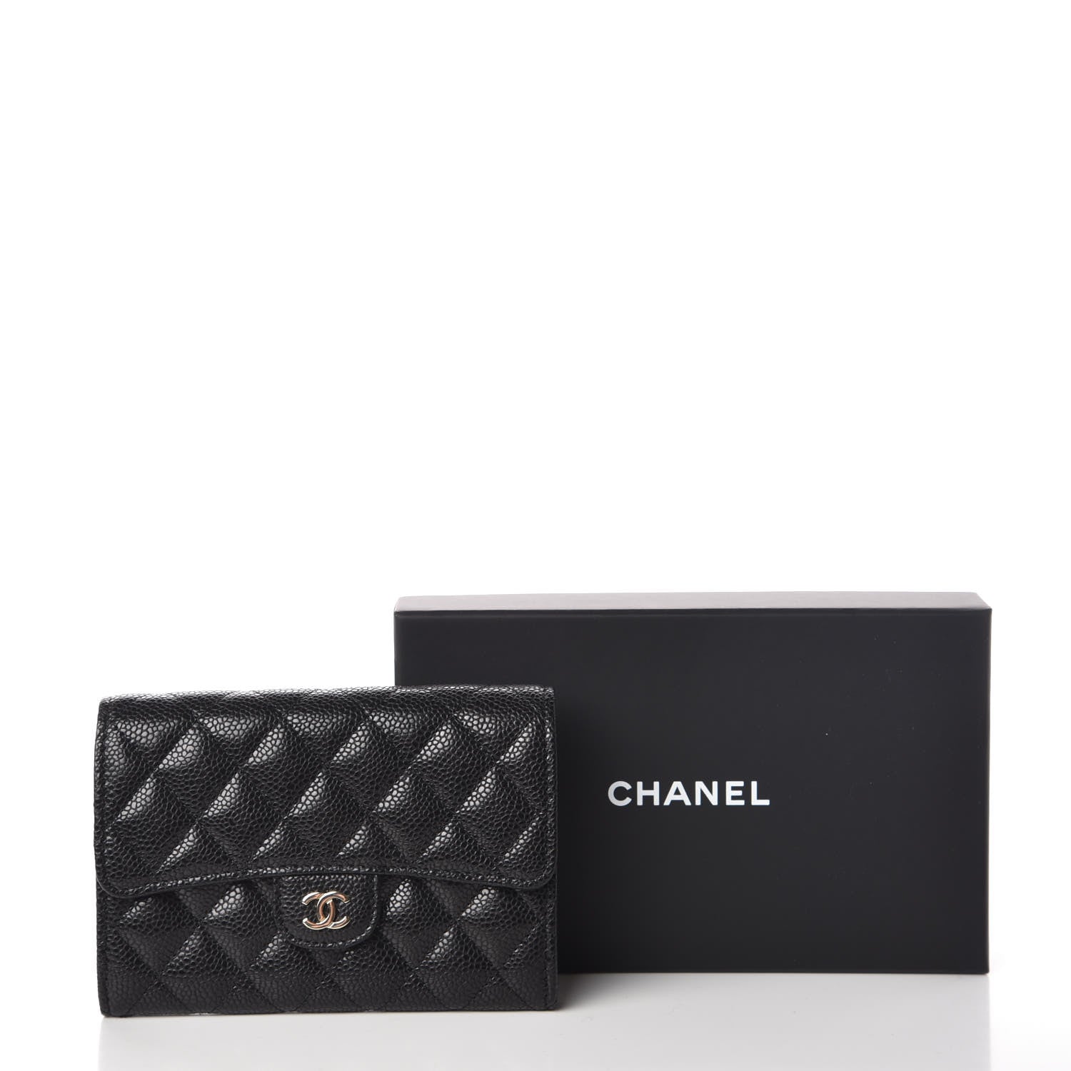 Chanel Caviar Quilted Medium Flap Wallet Black 11 of 11