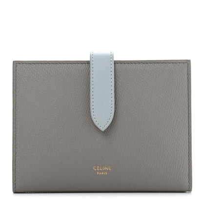 Celine Grained Calfskin Medium Multifunction Strap Wallet Pebble Mineral 1 of 8