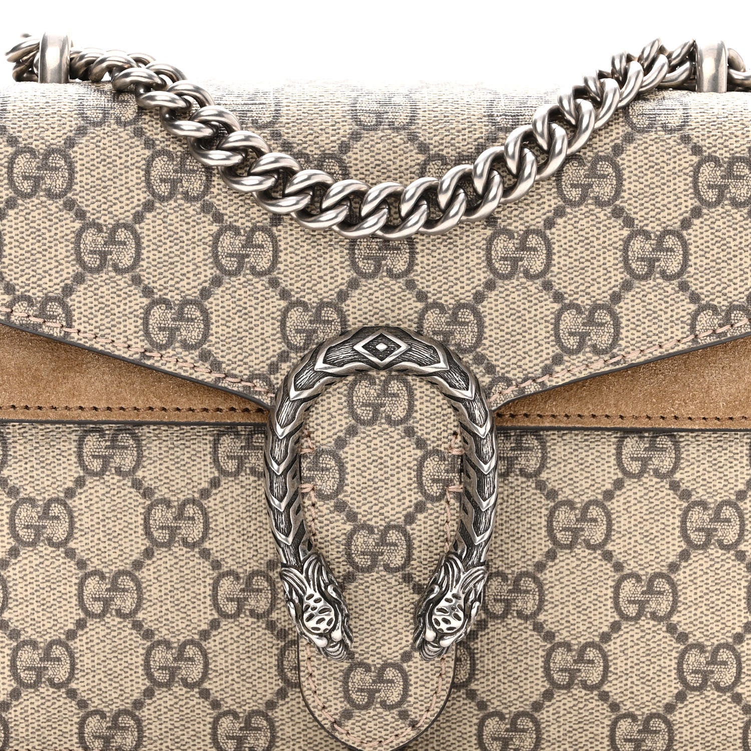 Gucci GG Supreme Monogram Mini Dionysus Shoulder Bag Taupe 8 of 10