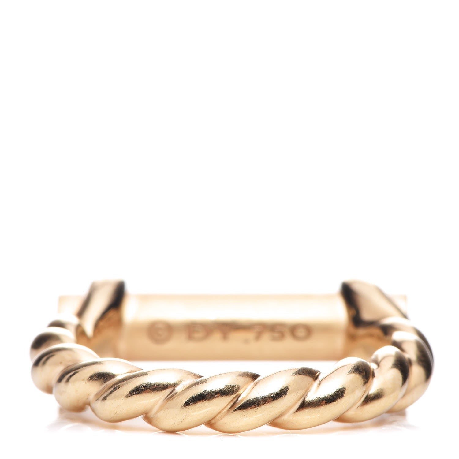 David Yurman 18K Yellow Gold Mens Maritime Shackle Ring 8 57 8 of 15