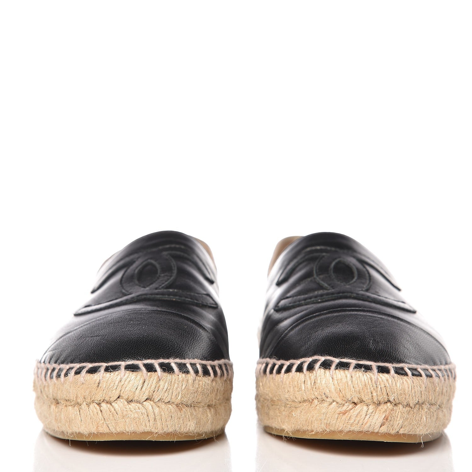 Chanel Lambskin CC Espadrilles 39 Black 2 of 10
