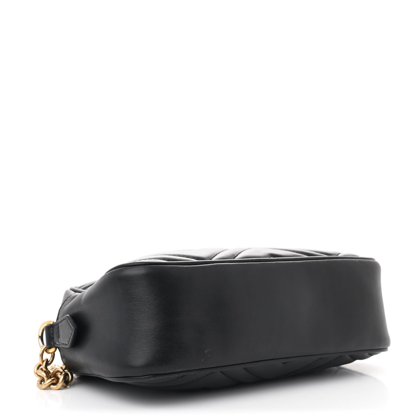 Calfskin Matelasse Small GG Marmont Chain Shoulder Bag Black