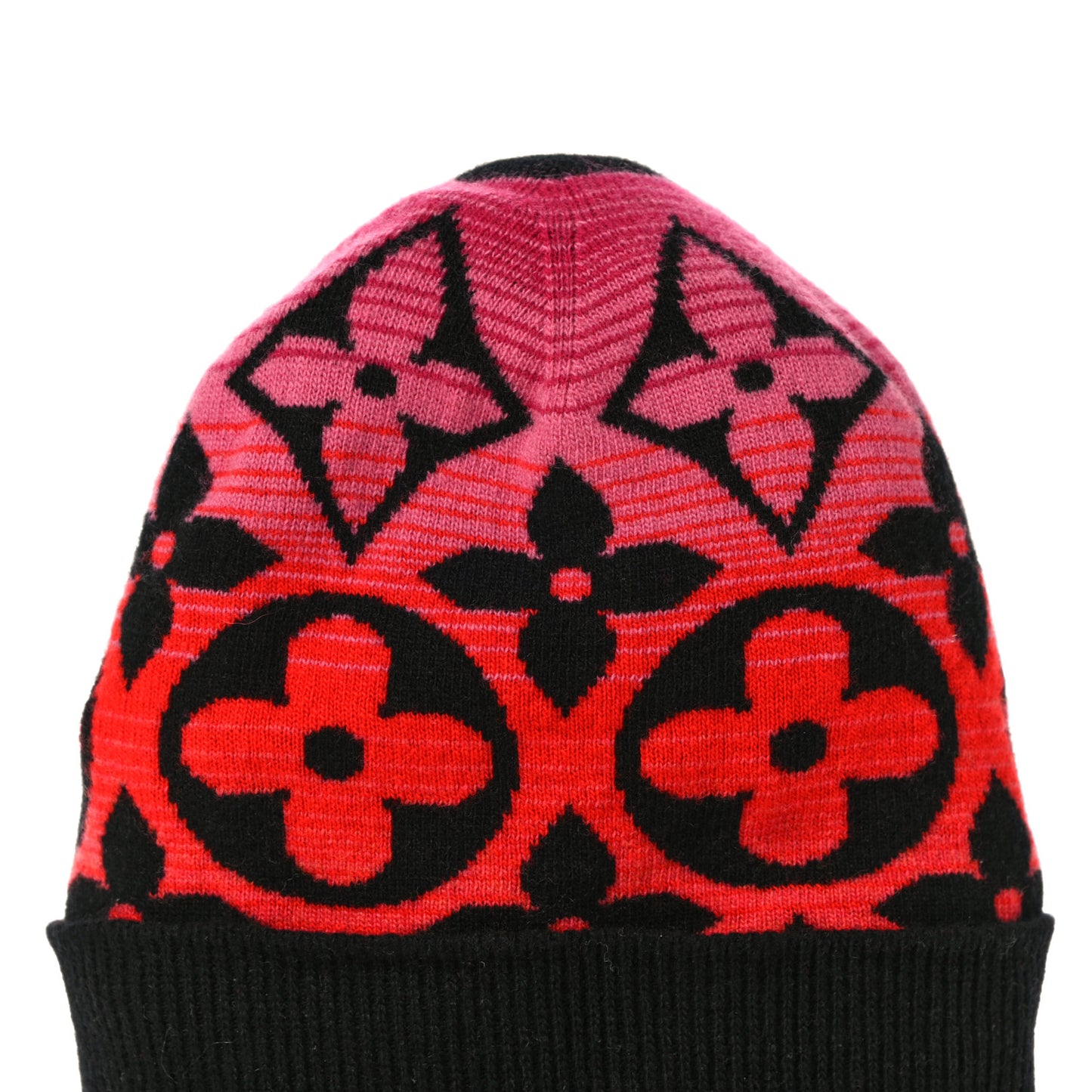 Wool Cashmere Monogram Sunset Snood Hat Black