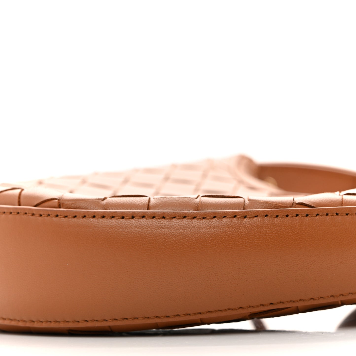 Nappa Intrecciato Small Drop Shoulder Bag Wood