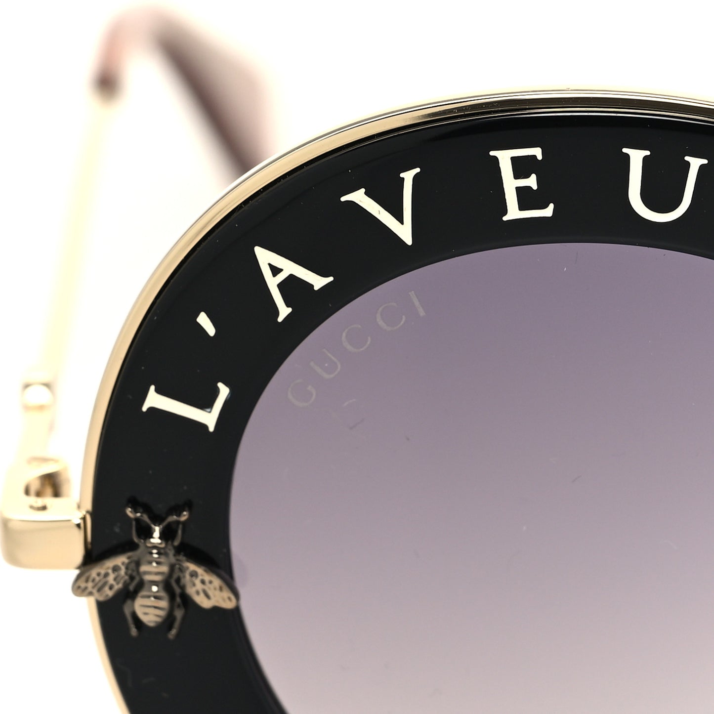Metal L'Aveugle Par Amour Round Frame Sunglasses GG0113S Black