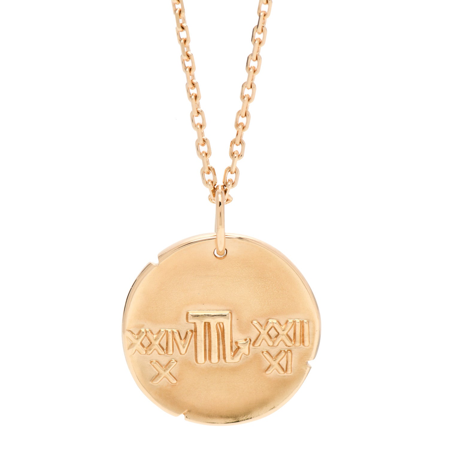 Van Cleef & Arpels 18K Yellow Gold Zodiac Scorpio Pendant Necklace 4 of 7