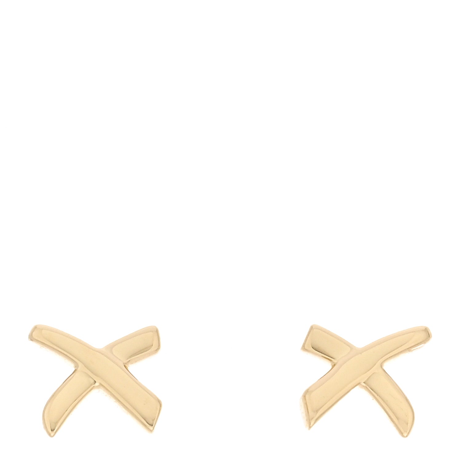 Tiffany 18K Yellow Gold Mini Paloma's Graffiti X Earrings 1 of 4