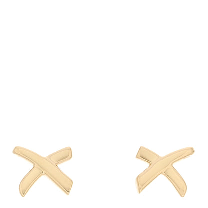 Tiffany 18K Yellow Gold Mini Paloma's Graffiti X Earrings 1 of 4