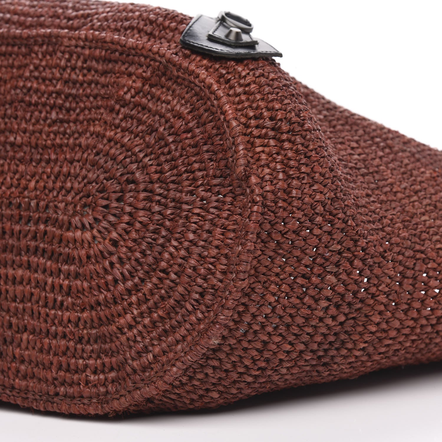 Balenciaga Raffia Woven Large Tote Brown Black 9 of 10
