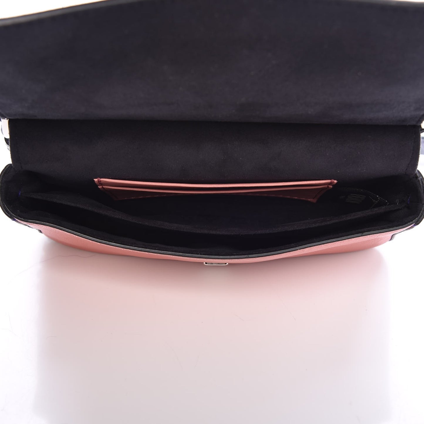Vitello Dolce Elaphe Ayers Fox Hypnoteyes Studded Micro Double Baguette Polvere Viola Multicolor
