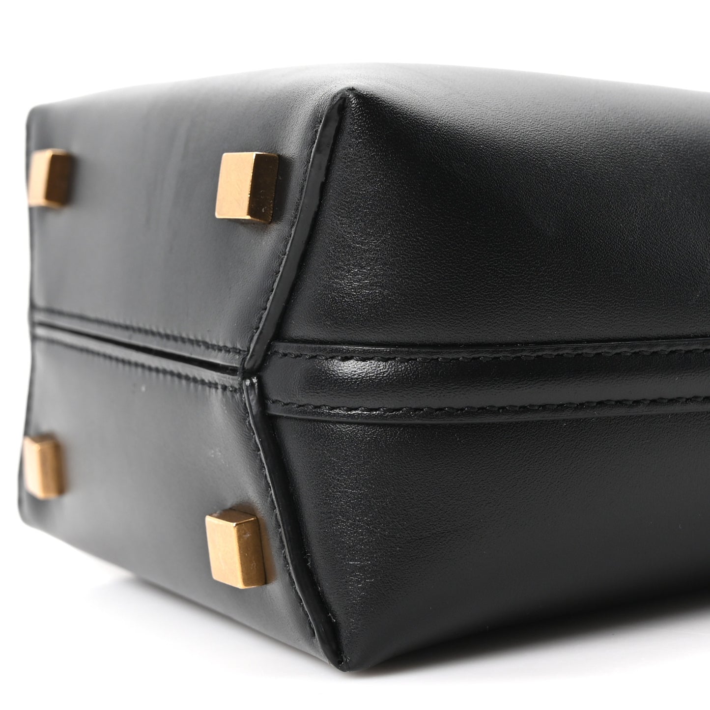 Shiny Calfskin Le 37 Mini Bucket Bag Black