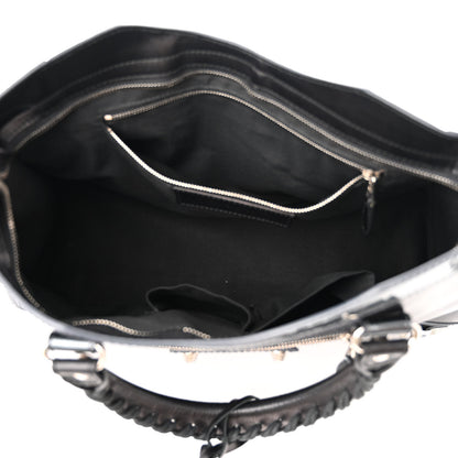 Balenciaga Smooth Calfskin Metallic Patent Giant 12 Silver Hardware City Black Gris 5 of 11