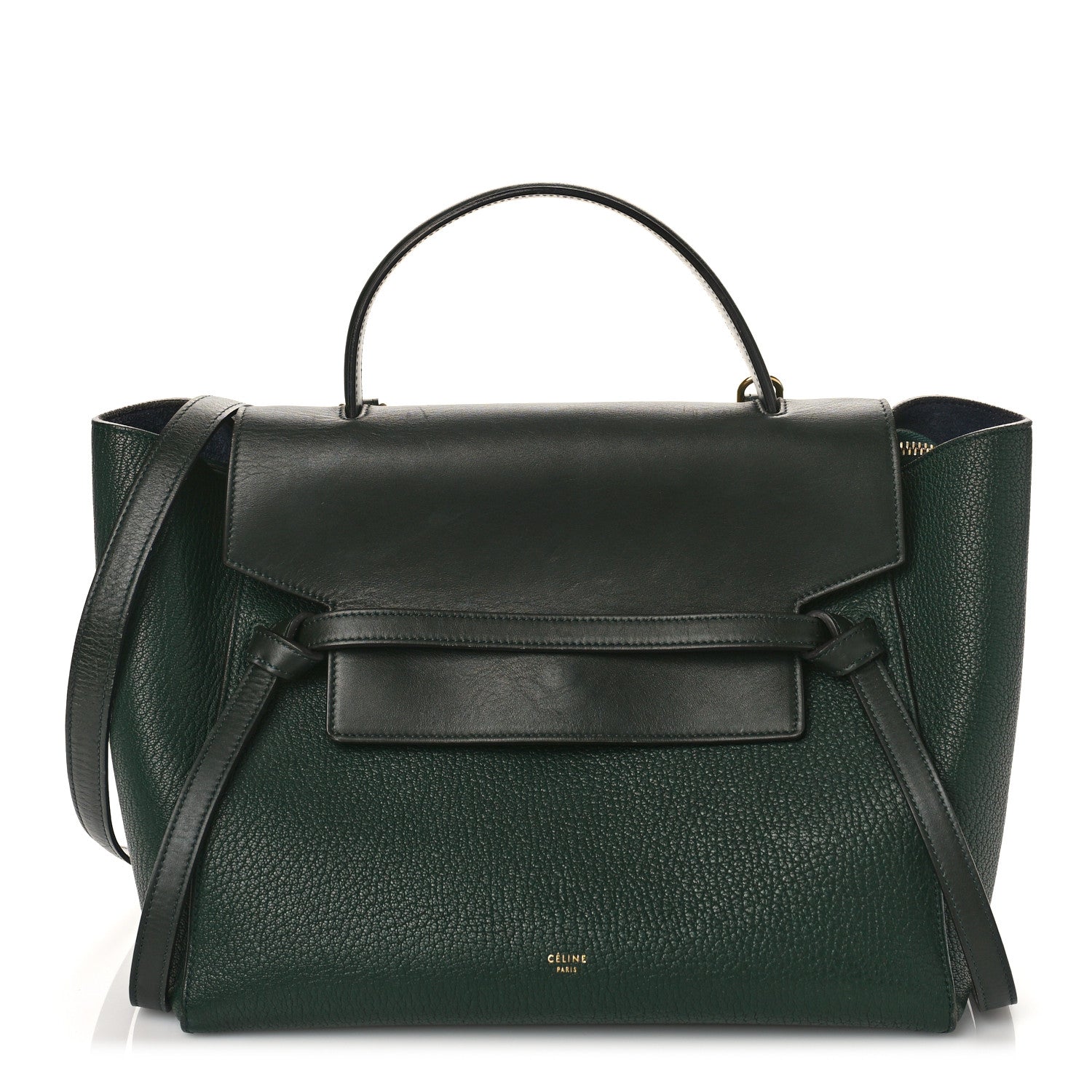 Celine Goatskin Smooth Calfskin Mini Belt Bag Dark Green 1 of 9