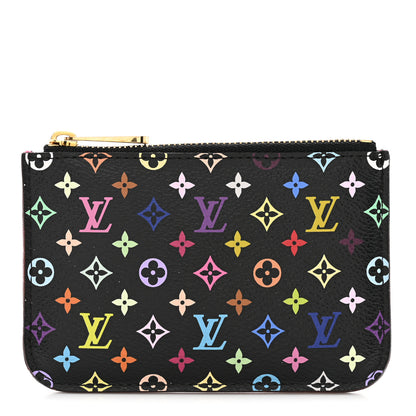 Louis Vuitton Monogram Multicolor Key Pouch Black Grenade 1 of 9