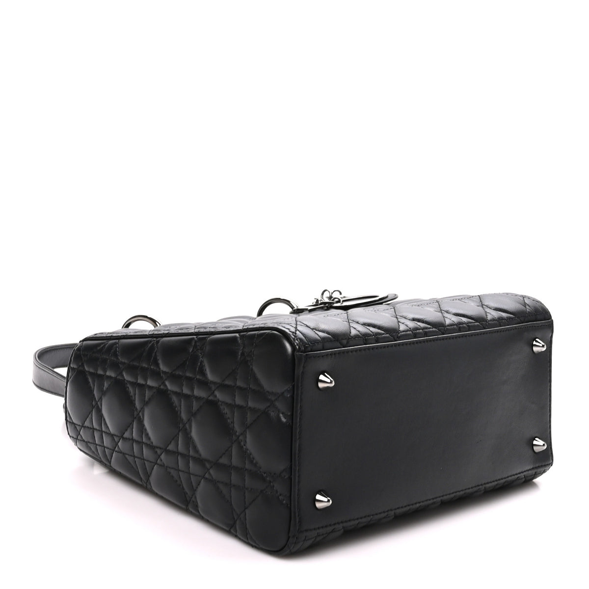 Lambskin Cannage Medium Lady Dior Black