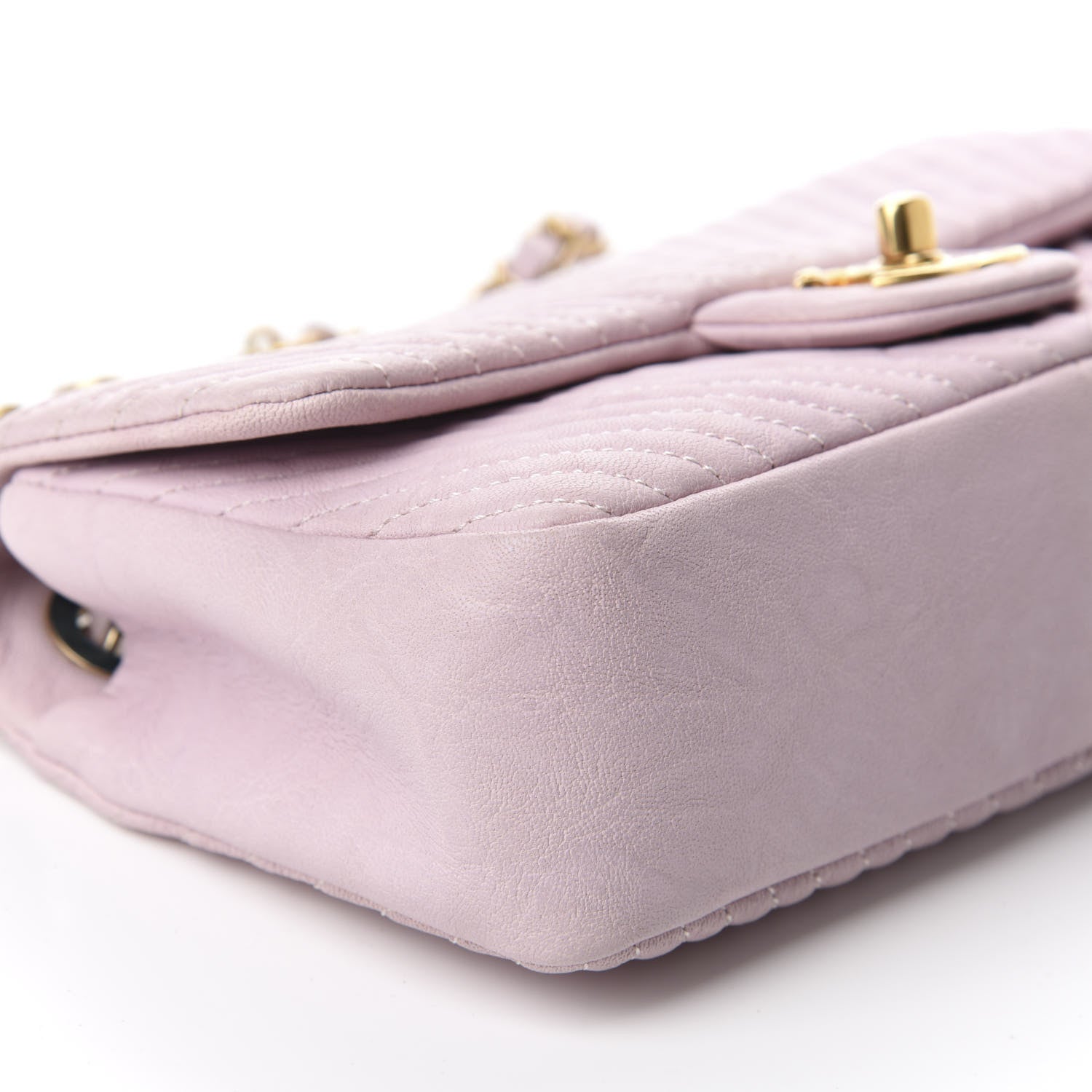 Chanel Calfskin Surpique Chevron Small Flap Pink 6 of 10