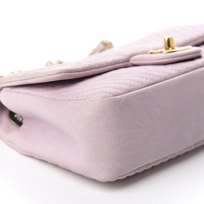 Chanel Calfskin Surpique Chevron Small Flap Pink 6 of 10