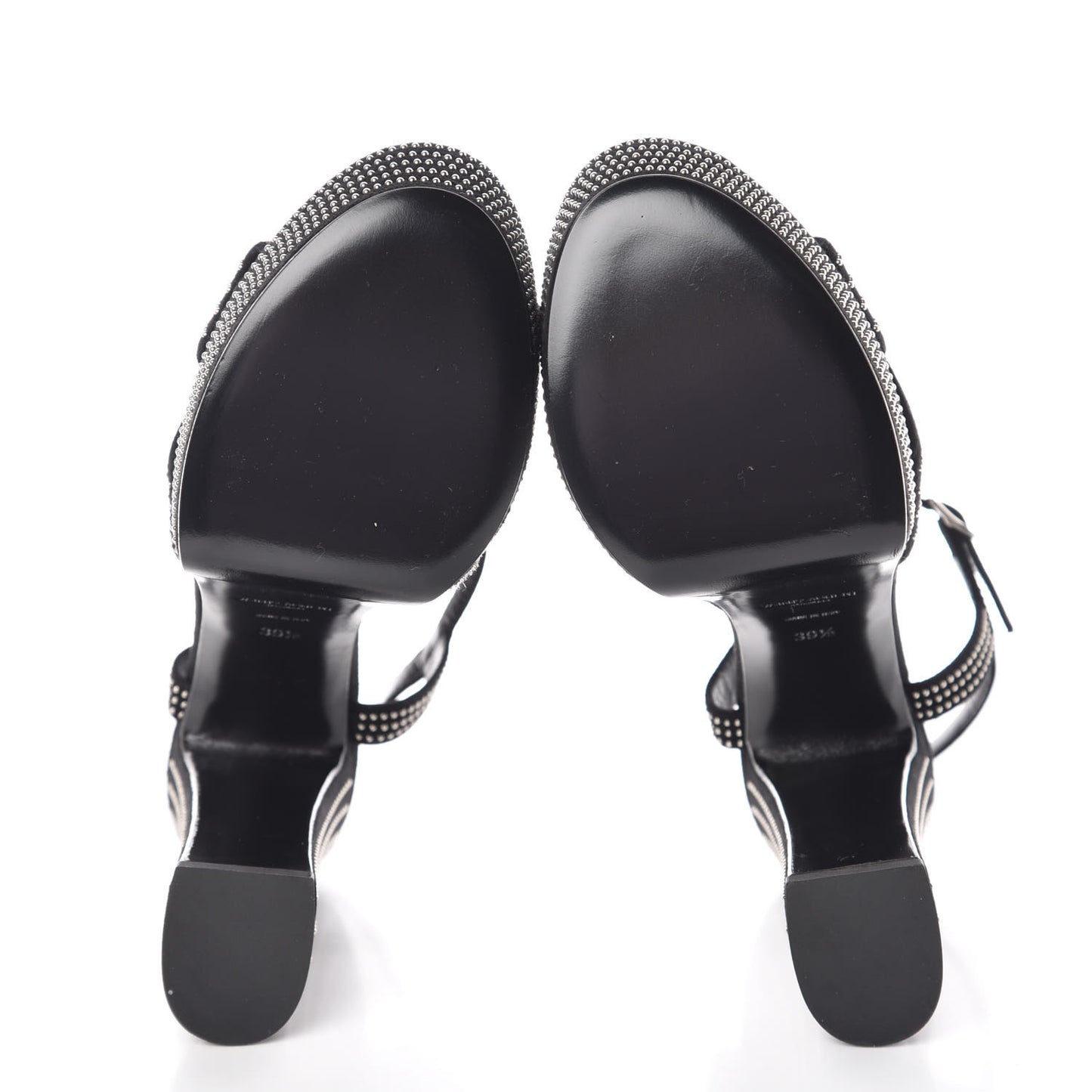 Suede Studded Candy 80 Platform Sandals 39.5 Black