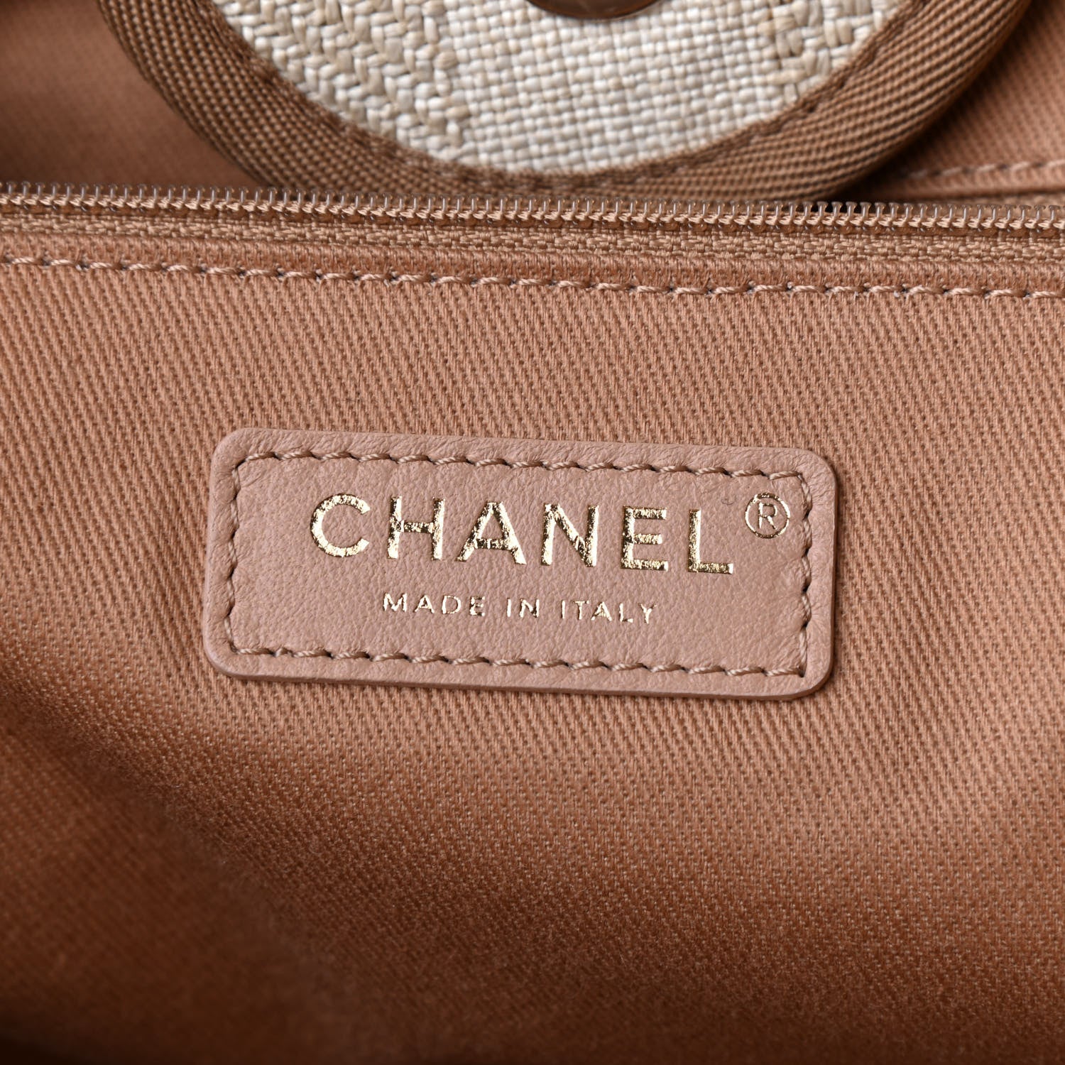 Chanel Mixed Fibers Striped Medium Deauville Tote Beige 6 of 10