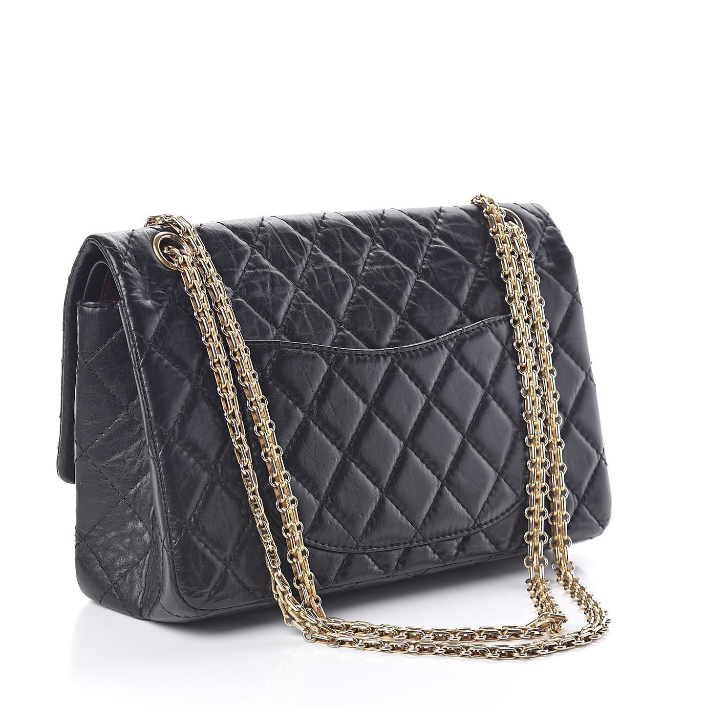 Aged Calfskin Quilted 2.55 Reissue 226 Flap Black