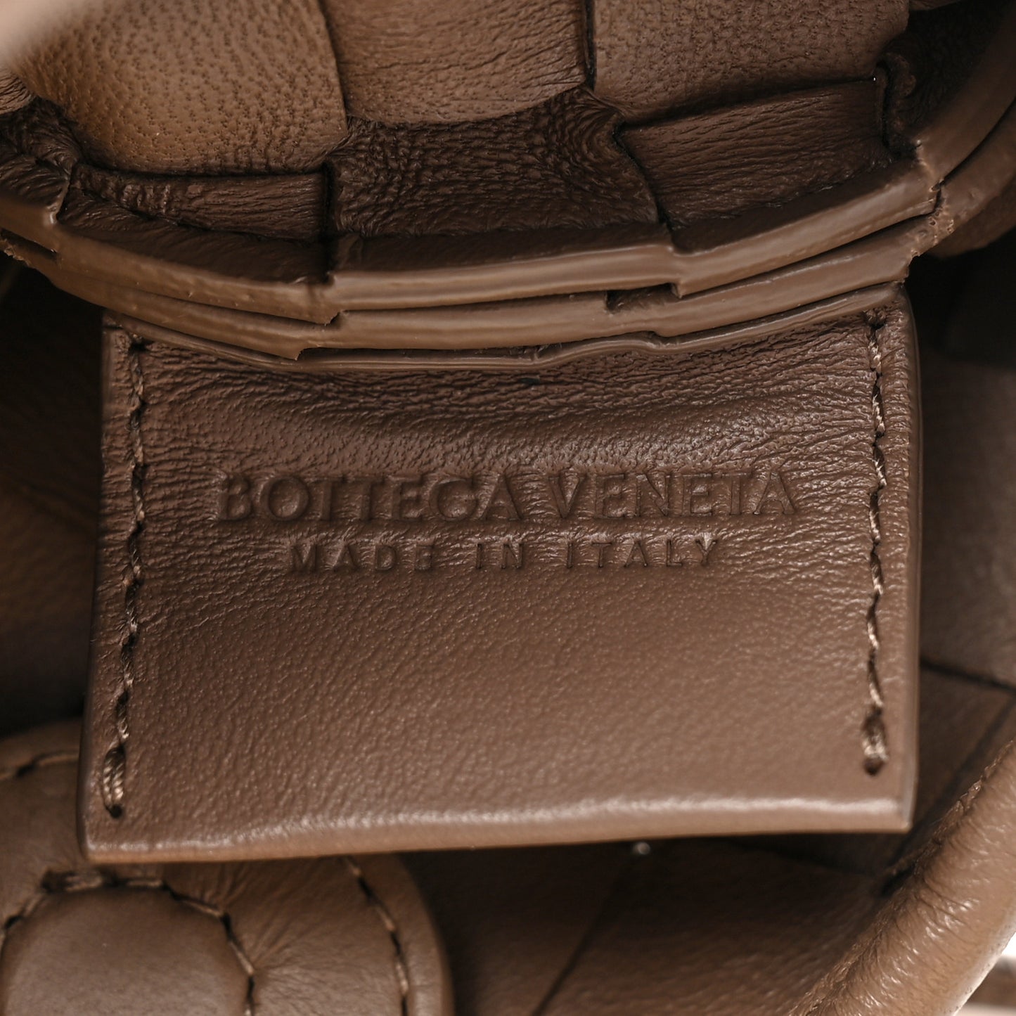 Nappa Intrecciato Mini Sardine Bag Taupe Grey