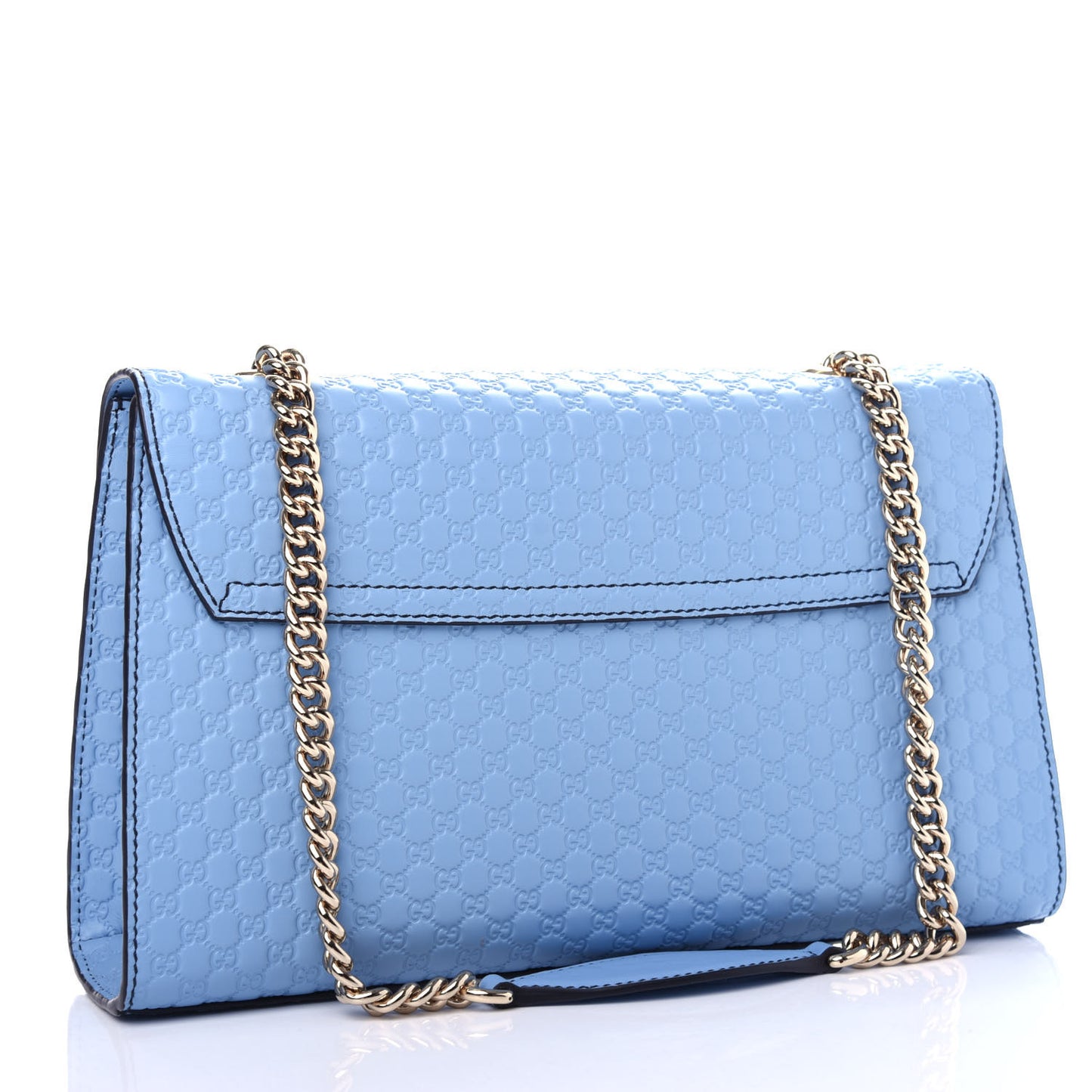 Microguccissima Medium Emily Chain Shoulder Bag Mineral Blue