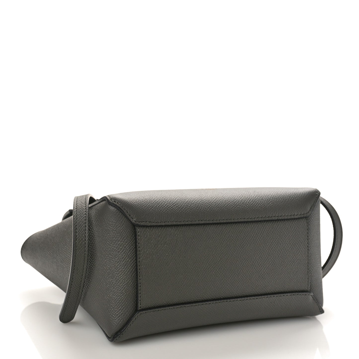 Grained Calfskin Nano Belt Bag Grey