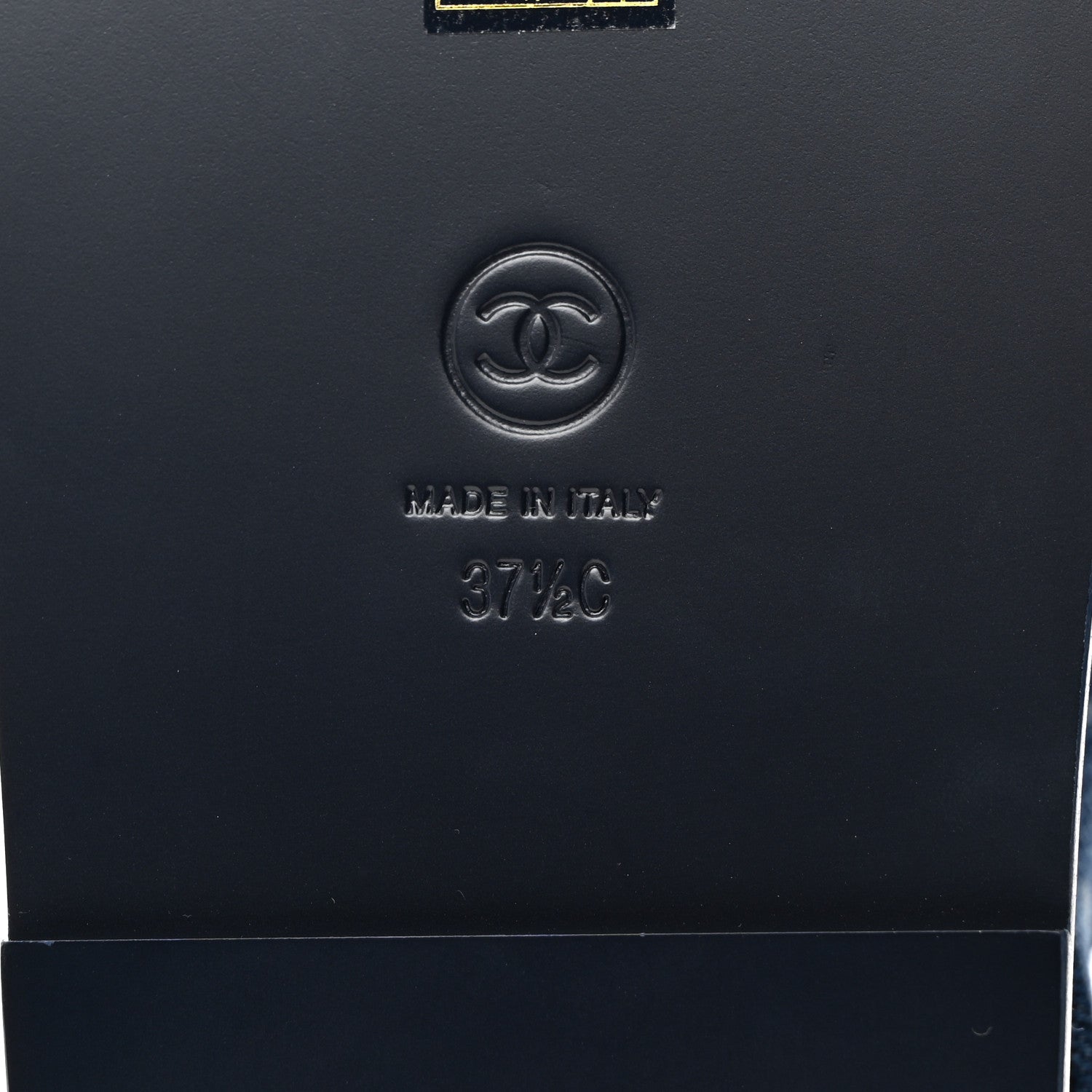 Chanel Denim CC Dad Sandals 37.5 Dark Blue 8 of 9