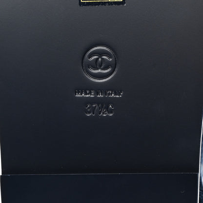 Chanel Denim CC Dad Sandals 37.5 Dark Blue 8 of 9