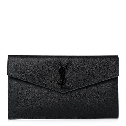 Saint Laurent Grain De Poudre Uptown Pouch Black 1 of 8