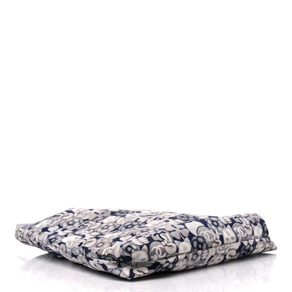 Chanel Nylon Cat Emoticon Tote Navy Silver 6 of 12