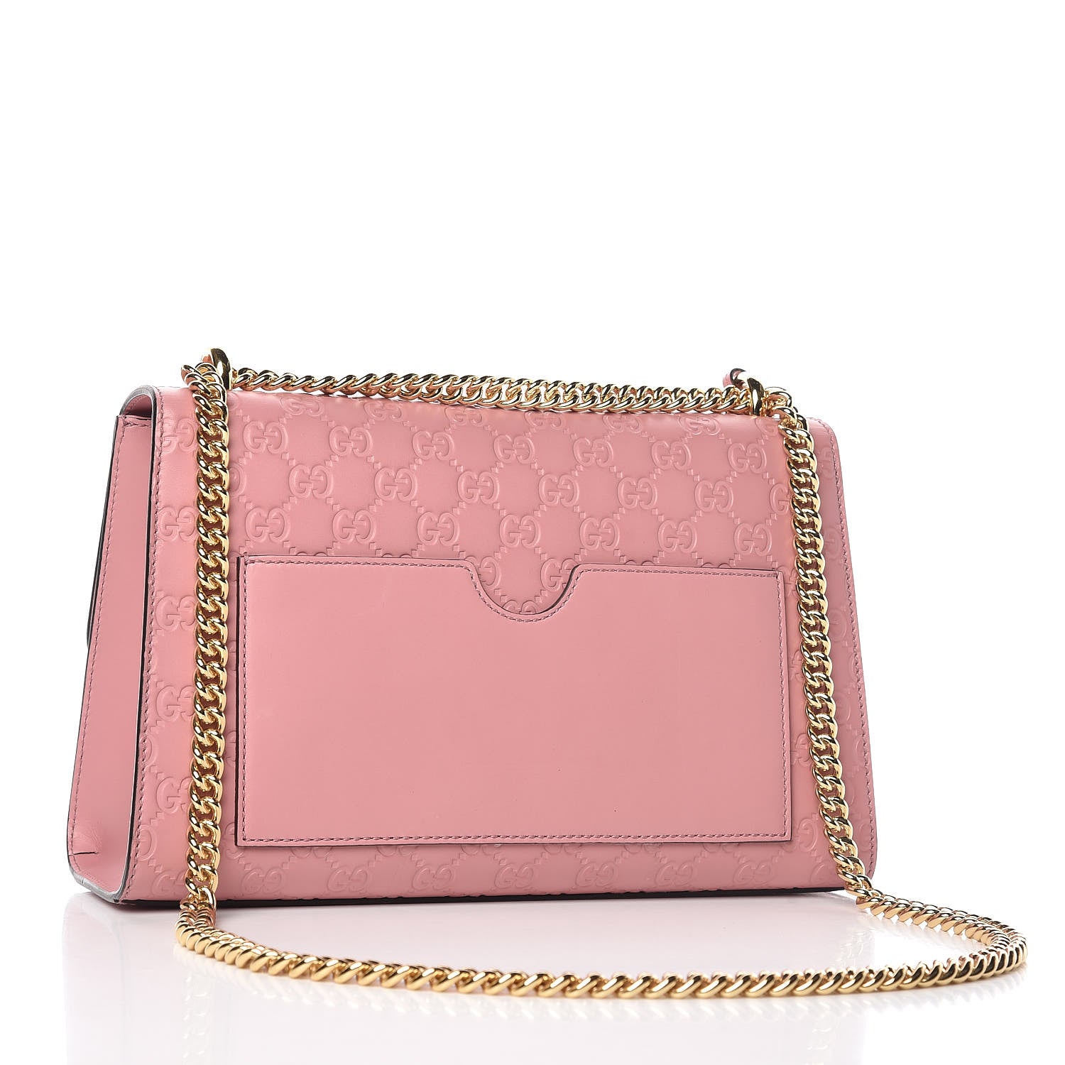 Gucci Guccissima Signature Medium Padlock Shoulder Bag Rose Baby Candy 3 of 11