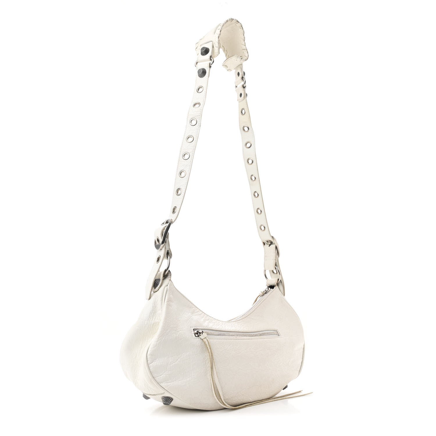 Balenciaga Agneau Arena Small Le Cagole Shoulder Bag Optic White 4 of 13
