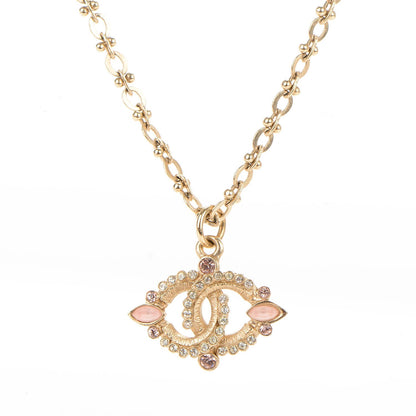 Chanel Pearl Crystal CC Necklace Gold 3 of 6